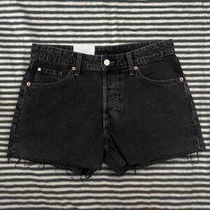 Low rise baggy black shorts - H&M